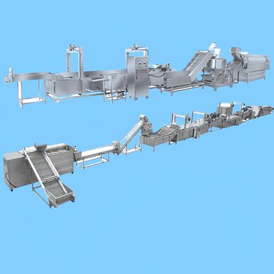 200kg 容量 ステンレス鋼 冷凍フレンチフライズ 生産ライン カスタマイズされたジャガイモチップス