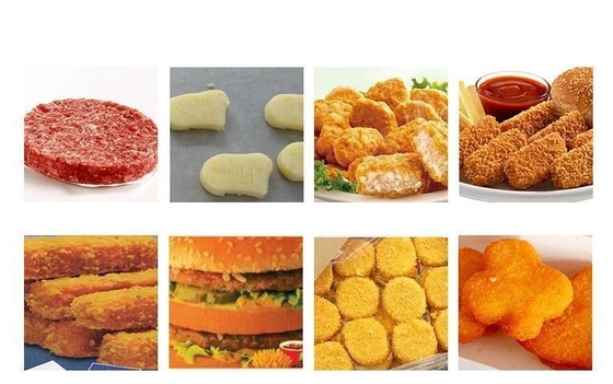 量産用の鶏肉カットレットとナゲットス 熱加工バターアプリケーションター