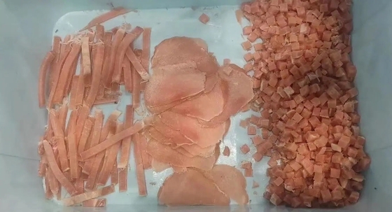 肉加工のための努力のない精密な先進冷凍肉ストライプ切断機
