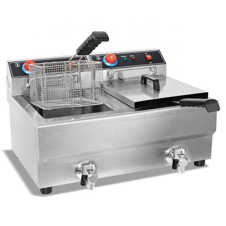 ボタン制御 レストランやフードコート用の商用深揚げ機 2L 2.5L 3L 5L 6L