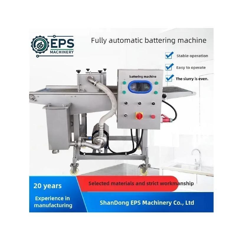 EPSバッティング&パンリングマシン 380V ウォルテージ チキンナゲット コーティング効率